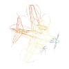 Retro Airplane Drawing