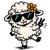 Mouton dansant – Illustration drôle avec style