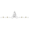Zen Buddha silhouette on black