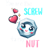 Funny Nut Bolts Pair Design