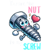 Funny Screwing Nut Pair Design
