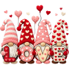 Love Valentine's Day Gnome Heart Motif
