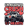 Monster Truck Crushing 67 Hearts Valentine 