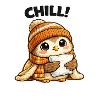 Chill Chick with Hat and Scarf