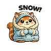 Renard en pull d’hiver