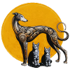 Galgo & Cats Street Art - Rough