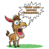 Don't Fidget Long Fidget Donkey Cartoon