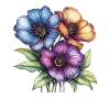 Farbintensive Blüten Trio