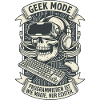 Codage de mode geek Crâne magique