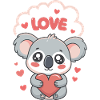 Koala Cœur Love Doux