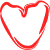 Red Hand Heart Sketch