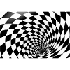 Hypnotic Checkerboard Spiral