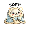 Cuddly mascot in winter coat