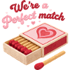 Perfect Match Love Funny Valentine Design