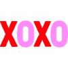 XOXO Love Valentine Text Design