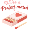 Perfektes Match Liebeszitat süßes Paar-Design