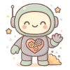 Kawaii robot with a mechanical heart