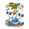 Goose Fit Power Hero Cartoon