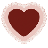 Love heart with lace border