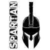 Black grunge spartan helmet