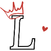 Letter l crown heart