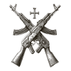 Rifle Cross Silhouette