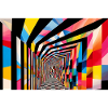 Farbenfroher geometrischer Tunnel