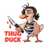 Thug Duck holding a Knife Meme