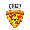 Kawaii Pizzastück Design