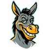 Âne souriant espiègle
