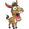 Wild donkey with a giant maw