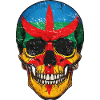 Bunte Berberflaggen-Schädel – Berber-Schädel