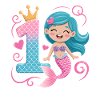 Mermaid 1st Birthday 1 Year