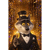 Eleganter Wolf am Abend