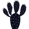 Mitternachtskaktus-Silhouette