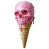 Pink Skull Eiscreme Kunst