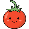Kawaii Tomate Lächeln