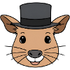 Capybara with Top Hat Cartoon