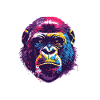 Gorilla Popart Affe Monkey