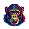 Affe Portrait Splash