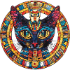 Mosaikkatze im Sonnenkreis