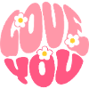 Love You Bubble Letters