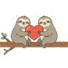 Valentine's Day Sloths – Cute Couple Design