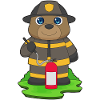 Bear Firefighter Fire Extinguisher Fire Brigade
