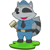 Raccoon Policeman Sandwich Police