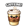 Kawaii Coffee Mug Smiling Cartoon