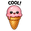 Kawaii Eiscreme Sticker