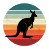 Kangaroo Retro Sunset