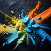 Rainbow dust explosion