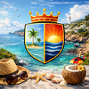 Coastal Coat of Arms Tropical Shield
